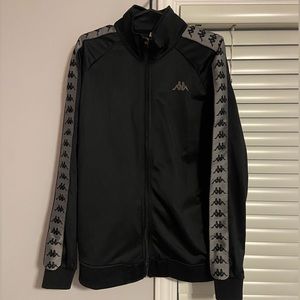 Kappa Zip-Up Sweater (Black) Size: XL
